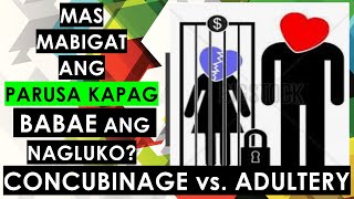 ADULTERY vs CONCUBINAGE CASES IN THE PHILIPPINES revisedpenalcode tagalog [upl. by Necila]