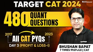 CAT Quant PYQs  Profit amp Loss CAT Previous Year Questions 📑 CAT 201723 Paper Solution 🎯 Day 3 [upl. by Anomor]