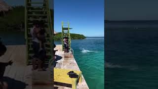 Ambergris Caye Belize Cliffjump😇👍🙏❤️ belize ambergriscaye cliffjumping [upl. by Ardnohs727]