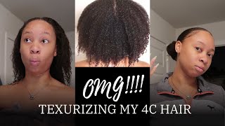 TEXTURIZING MY 4C HAIR  First time at home  Before amp After I LOVE MY RESULTS  BeeSaddity TV [upl. by Onaicram]