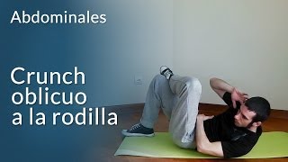 Ejercicios abdominales  Crunch Oblicuo a la rodilla [upl. by Glover]