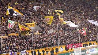 Dynamo Dresden fans chanting quotDy Dy Dy na na na mo mo moquot against Erzgebirge Aue [upl. by Rotow]