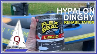 DIY Rehab of a 1983 Avon Redcrest Hypalon Inflatable Dinghy Boat Work 9 LIVES DIY Projects [upl. by Junina]