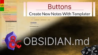 Obsidian  Buttons with Templater [upl. by Slrahc]