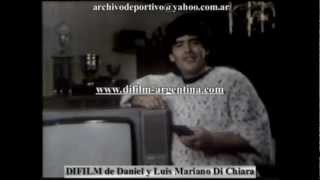 DiFilm  Publicidad televisores Talent Digivision con Maradona 1986 [upl. by Chapa]