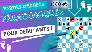 SPECIAL DEBUTANT AUX ECHECS  7 parties pédagogiques pour progresser aux échecs [upl. by Auoz]