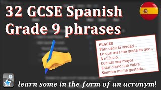 32 Spanish phrases you need to learn for your GCSE Spanish writing exam [upl. by Clifford]