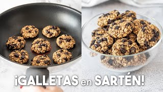 GALLETAS de AVENA con 3 Ingredientes SIN HORNO 🍪  Galletas en Sartén [upl. by Adnih]