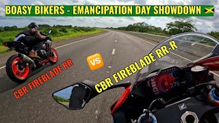 HONDA CBR FIREBLADE RR vs THE HONDA CBR FIREBLADE RRR Meich vs Twin  BOASY BIKERS HOLIDAY CRUISE [upl. by Pelagia287]