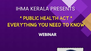 KERALA  PUBLIC HEALTH ACT EVERYTHING YOU NEED TO KNOW  P K Raju [upl. by Hauge]