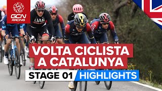 Uphill Sprint To The Line  Volta A Catalunya 2022 Stage 1 Highlights [upl. by Octavia]