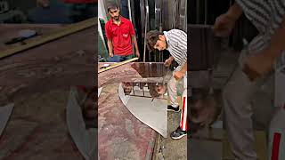 glass work 💪🏻glassworks viralshorts youtubeshorts alluminium doors ytshortsindia glasscutting [upl. by Arikehs]