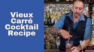 New Orleans Famous Vieux Carré Cocktail Recipe Lets Talk Drinks [upl. by Aiceled589]