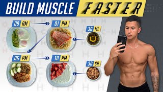 The Best Meal Plan To Build Muscle Faster EAT LIKE THIS [upl. by Yelyak]