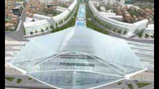 The future train station in Liège by Santiago Calatrava [upl. by Romona278]