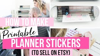 How to Make Printable Planner Stickers  Etsy Sticker Shop  Erank Demo [upl. by Litt]