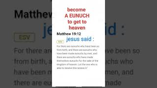 EUNUCHeunuch jesus bible [upl. by Leanora557]