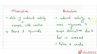 Distinguish between the followinga Hibernation and Aestivation b Ectotherms and Endotherms [upl. by Gal413]