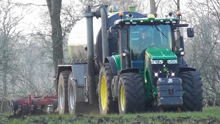 Slurry injection with John Deere amp Kaweco [upl. by Ardnossac]