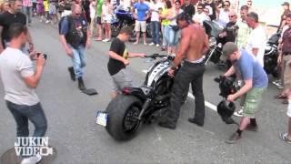 No Shirt No Problem  Harley Rider CRASH [upl. by Corabella]