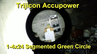 Trijicon Accupower 14x24  Green Segmented Circle  First Person Review [upl. by Enilrad]