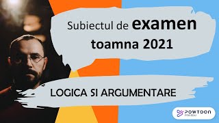 Bac Logica 2021  Rezolvarea subiectului de BAC din toamna [upl. by Debor]