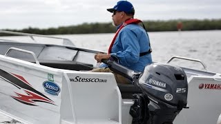 Yamaha F25 FourStroke review with Steve Starlo Starling [upl. by Koorb]