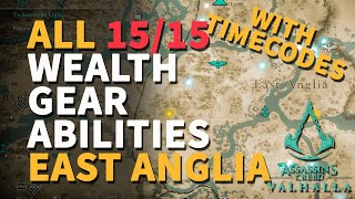 All East Anglia Wealth Assassins Creed Valhalla All Gear Weapon Ability Ingot [upl. by Arrekahs]