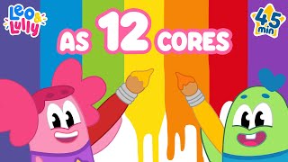 O MELHOR VÍDEO PARA APRENDER AS CORES  MÚSICAS DAS CORES  40 MINUTOS DE CORES  TODAS AS 12 CORES [upl. by Quillon170]