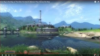 HOW BIG IS THE MAP in The Elder Scrolls IV Oblivion Run Across the Map [upl. by Mauro]