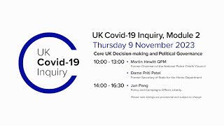 UK Covid19 Inquiry  Module 2 Hearing PM  9 November 2023 [upl. by Eyahsal]