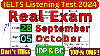 19 SEPTEMBER amp 28 SEPTEMBER 2024 IELTS LISTENING TEST WITH ANSWERS  IELTS  IDP amp BC [upl. by Naujit]