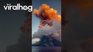 Beautiful Eruption of the Mount Stromboli Volcano  ViralHog [upl. by Norym]