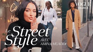 Comment shabillent les Parisiens en automne  Ft Amina Muaddi  LE STREET STYLE  Vogue France [upl. by Myrtia]