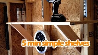 Simple Easy DIY Shelves Under 15  Sturdy Shelving Anyone Can Make [upl. by Dnalsor]