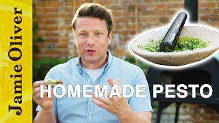 How to Make Homemade Pesto  Jamie Oliver [upl. by Nedia]