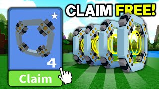 CLAIM FREE PORTALS EASY  Build a boat for Treasure ROBLOX [upl. by Drobman]