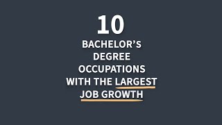 Bachelors degree occupations with the largest job growth [upl. by Weisburgh947]