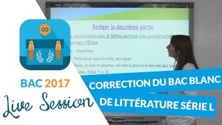 Bac Blanc L  Correction en live de lépreuve de Littérature [upl. by Jarvey]