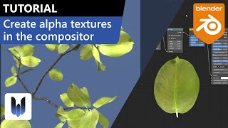 Blender tutorial Create alpha textures in the compositor [upl. by Adnov]