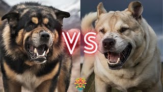 Tibetan Mastiff VS Turkish Kangal Who Will Win [upl. by Ainoek]