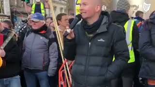 Prorefugee demo countering far right held in Dublin on bank holiday [upl. by Anauqes320]