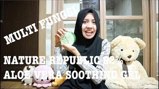 REVIEW NATURE REPUBLIC 92 ALOE VERA SOOTHING GEL  PELEMBAB MULTI FUNGSI [upl. by Minor36]