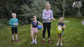 Multi SkillZ for Basket Rebound challenge 57 jaar  Ann Wauters amp kids [upl. by Rupert]