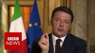 Brexit British people made bad decision on EU Matteo Renzi  BBC News [upl. by Ellennad]