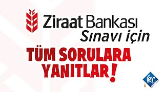 Ziraat Bankası Sınavı için Tüm Sorulara Yanıtlar [upl. by Sugden917]