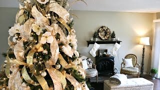 Golden Magnolia Christmas Tree  How To Decorate A Christmas Tree [upl. by Voltz186]