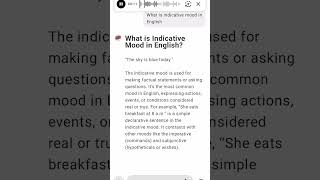 What is Indicative Mood in English [upl. by Lyred877]