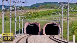 Austria Fast trains 160 kmh  200 kmh  230 kmh  Westbahn  Wienerwaldtunnel Westportal 4K [upl. by Arekahs]