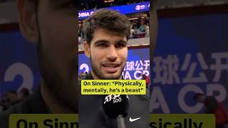 Carlos Alcaraz gives this thoughts after epic Beijing Final win over Jannik Sinner 🎥 ATP Media [upl. by Htelimay]